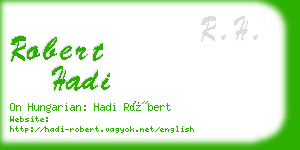 robert hadi business card